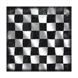  Karen Foster Driving/Racing Paper 12X12 Checkered Flag 