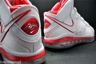 Nike Lebron 8 Sz 9.5 Air Max White Sport Red 417098 102  