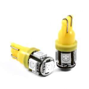   Lighting T105L3CA Amber 5 LED 3 Chip T10 SMD Bulb   Pair Automotive