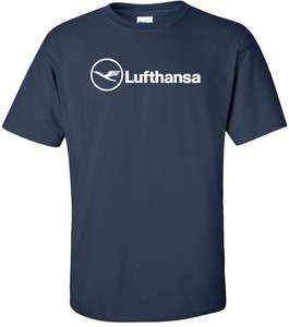 Lufthansa Vintage Logo German Airline T Shirt  