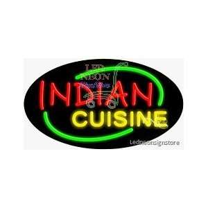 Indian Cuisine Neon Sign 17 Tall x 30 Wide x 3 Deep