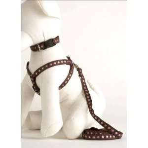 Lola and Foxy 5 12SH/3 12TH Cinnamon Brown and Pink Dog Harness Size 