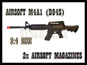 NEW Airsoft Black D94S M4 A1 Carbine Electric Automatic AEG Rifle Gun 