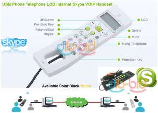 LCD USB Phone Telephone Internet Skype VOIP Handset  