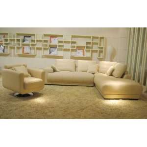 Vig Furniture Bo3871 Modern Beige Leather Sectional Sofa 
