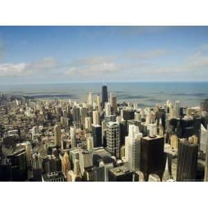 View of Chicago from the  Tower Sky Deck, Chicago, Illinois, USA 