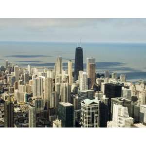 View of Chicago from the  Tower Sky Deck, Chicago, Illinois, USA 