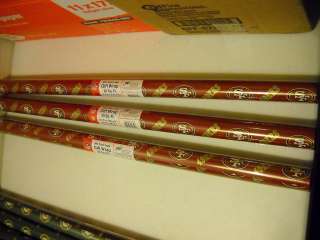SF San Francisco 49ers 3 Rolls Wrapping Paper New NFL  