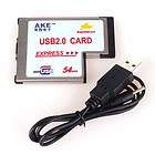 Convenient AKE Expresscard to 2 USB 2.0 Ports 54MM PCMCIA Cardbus Card