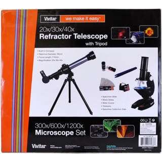 Vivitar Childrens Beginner Microscope & Telescope Combo Set  