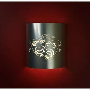  Silver Comedy and Tragedy Theater Sconce