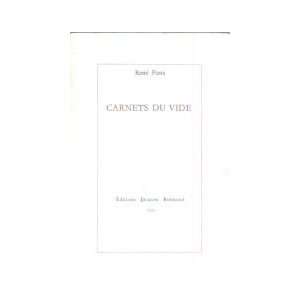  Carnets du vide René Pons Books