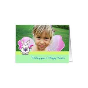  Happy Easter with rabbit photo card custom card Card 