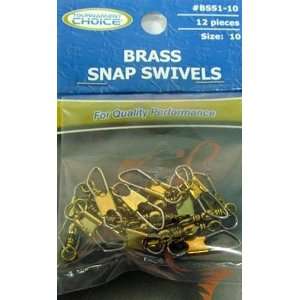   Choice Size 10 Brass Snap Swivels   12 pack