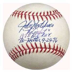 Autographed John Montefusco Baseball   with The Count 1975 NL ROY No 