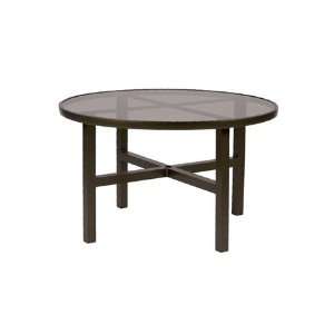  Woodard Aluminum 48 Round Glass Bronze Patio Dining Table 