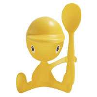 Alessi Cico Yellow Eggcup With Salt Castor & Spoon  