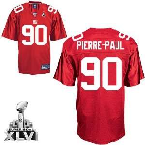  NEW York Giants 90# Pierre paul Red Jerseys Authentic Football 