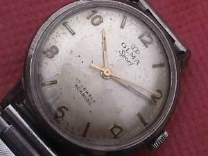 VINTAGE WRISTWATCH WORKING OLMA SPORTS WORKING RARE  