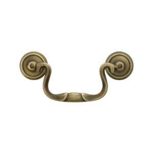  3 On Center Solid Brass Swan Neck Bail Pull With Round 