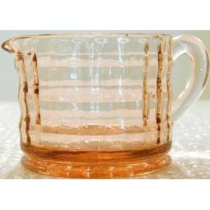  GL33   Vintage pink depression glass creamer