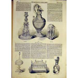  1850 Ancient Mediaeval Art Ewer Shrine Vase Tankard Cup 