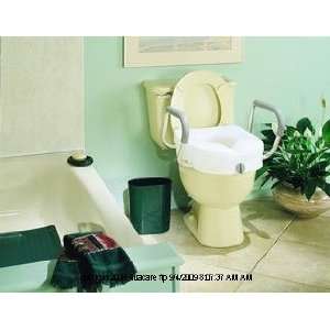  E Z Lock© Raised Toilet Seat with Padded Arm Rest Health 