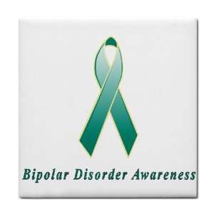 Bipolar Disorder Awareness Ribbon Tile Trivet