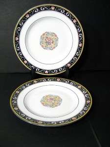 WEDGWOOD RUNNYMEDE W4472 Pair (2) Blue Salad Plates  