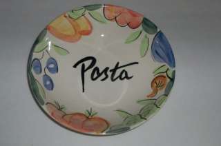 Bella Ceramica Alfresco Fruit Blue Pasta Bowl  