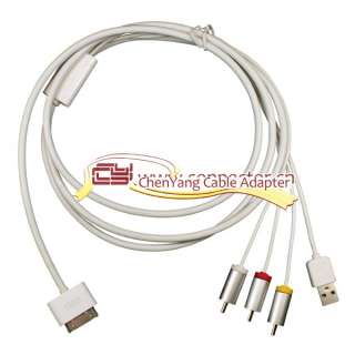 USB TV/AV Composite Cable Fr iPad iPhone 3G 3GS 4G iPod  