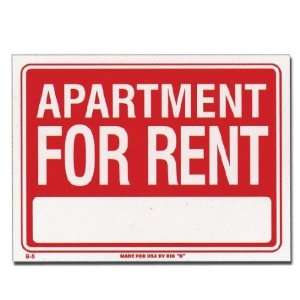  Apartment For Rent Sign (12 inch X 16 inch) Office 