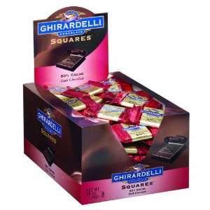 Ghirardelli Chocolate Squares, 60% Cacao Dark Chocolate, 0.375 Ounce 
