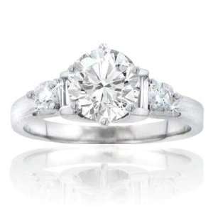  1.45 ct. TW GIA Certified Round Diamond Engagement Ring in 