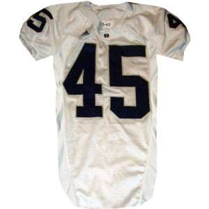  Carl Gioia #45 2006 Notre Dame Game Used White Jersey 