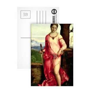  Judith (oil on panel) by Giorgione   Postcard (Pack of 8 
