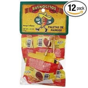 BUENOCITOS Paletas De Mangos (Mango Lollipops), 2.25 Ounce Bags (Pack 
