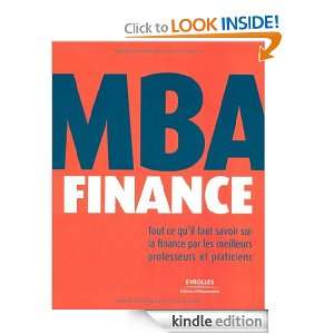 MBA Finance (ED ORGANISATION) (French Edition) Collectif  