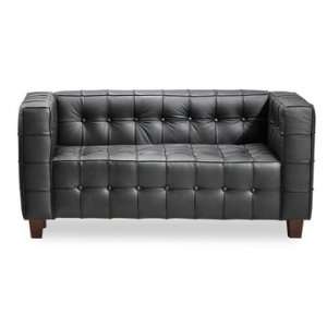  Button Black Loveseat