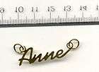 14KT GOLD EP ANNE PERSONALIZED NAMEPLATE WORD CHARM