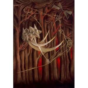 FRAMED oil paintings   Remedios Varo   24 x 34 inches   Tightrope 