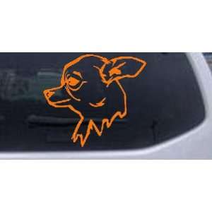 Chihuahua Animals Car Window Wall Laptop Decal Sticker    Orange 20in 