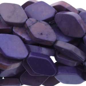  Dyed Purple Magnesite  Rhombus Plain   15mm Height, 10mm 