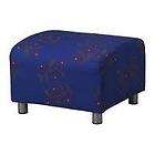 Ikea Klippan Footstool Slipcover Vansta dark blue