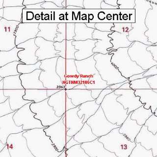  USGS Topographic Quadrangle Map   Gowdy Ranch, New Mexico 