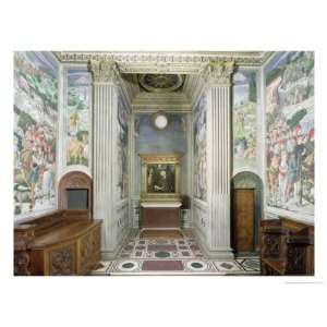  Interior of the Chapel with Frescos by Benozzo Gozzoli Art 