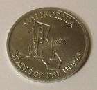 california vermont state aluminum shell oil coin  