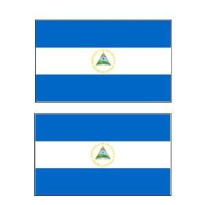  2 Nicaragua Nicaraguan Flag Stickers Decal Bumper Window 