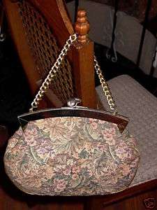VERDI Vintage Tapestry Handbag Purse  