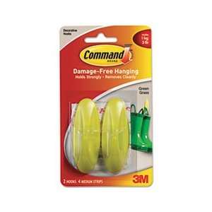  CommandTM MMM 17081GG DESIGNER HOOKS, PLASTIC, GREEN GRASS 